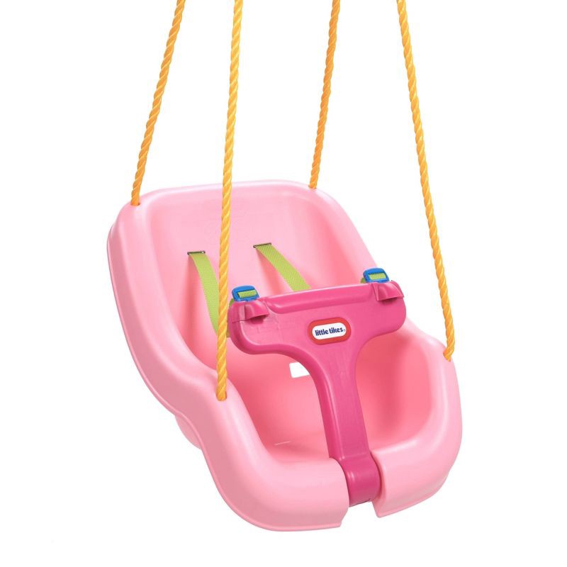 slide 1 of 5, Little Tikes 2-in-1 Snug n Secure Toddler/Bucket Swing - Pink, 1 ct