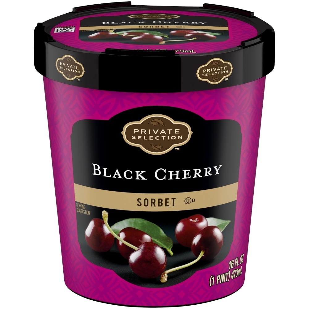 slide 1 of 1, Private Selection Black Cherry Sorbet, 16 fl oz