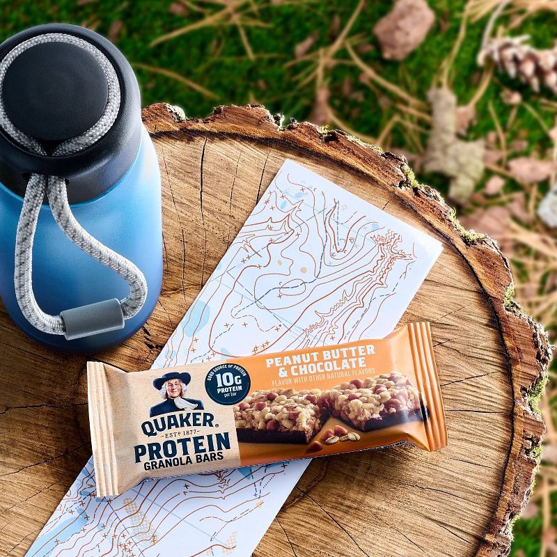 slide 6 of 9, Quaker Peanut Butter & Chocolate Chewy Protein Granola Bars - 7oz/5ct, 5 ct; 7 oz
