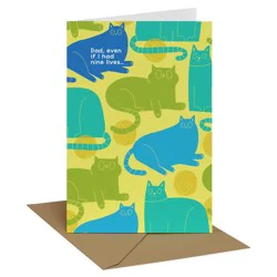 Recycled Paper Greetings Cat Father's Day Card for Dad, For All of Them, Includes Envelope