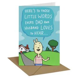 Recycled Paper Greetings Father's Day Card for Husband, Your Lawn Looks Great, Includes Envelope