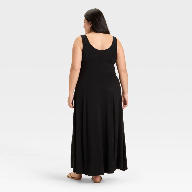 slide 3 of 3, Women's Seamed Maxi Dress - Ava & Viv™ Black 1X, 1 ct