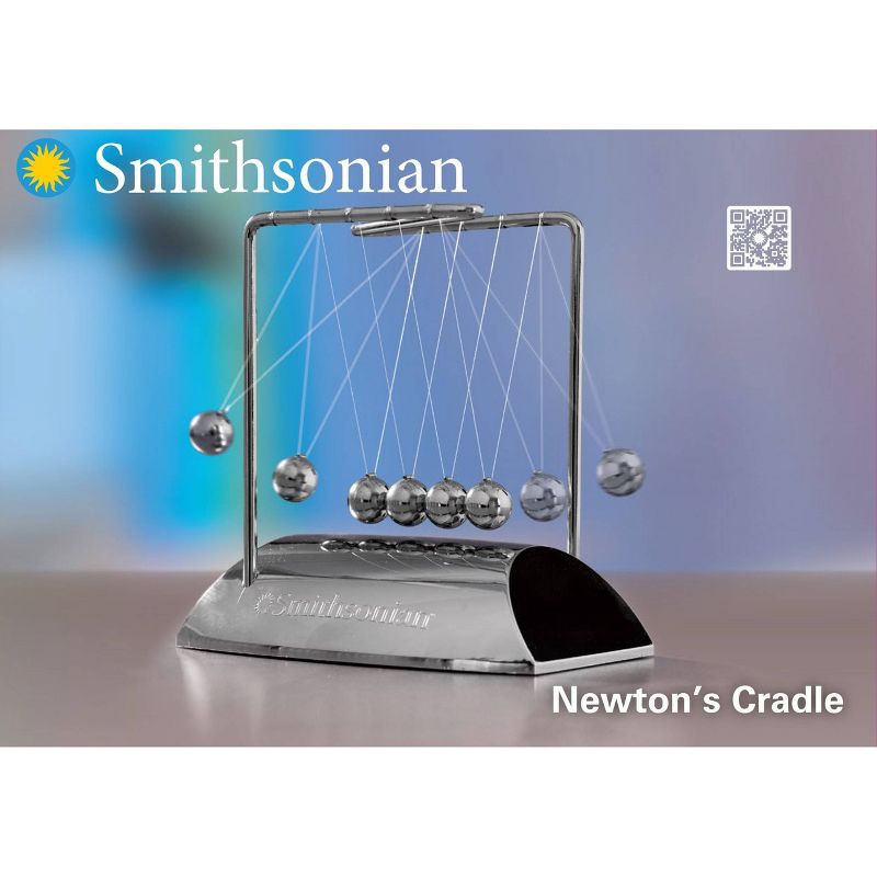 slide 4 of 5, Smithsonian Newton's Cradle: Physics Learning Kit for 3rd Grade with Instruction Guide, 1 ct