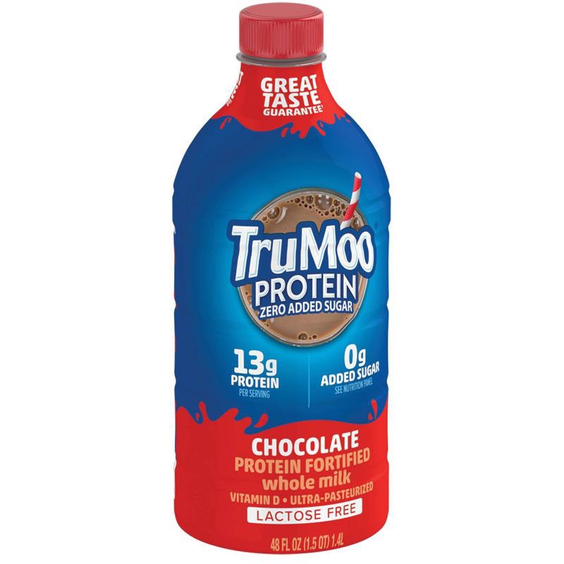 slide 3 of 9, TruMoo Zero Sugar Whole Chocolate Milk - 48 fl oz, 48 fl oz