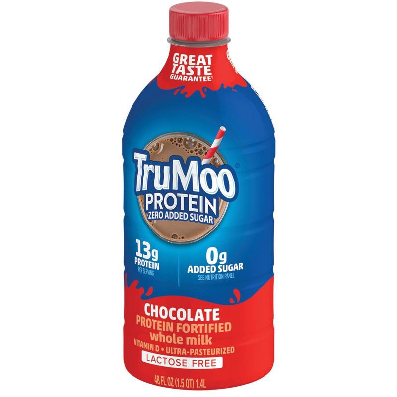 slide 5 of 9, TruMoo Zero Sugar Whole Chocolate Milk - 48 fl oz, 48 fl oz