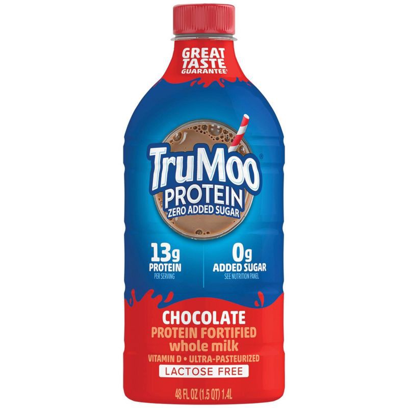slide 1 of 9, TruMoo Zero Sugar Whole Chocolate Milk - 48 fl oz, 48 fl oz