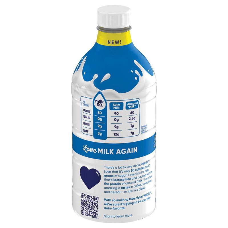 slide 3 of 8, DairyPure Milk 50 Skim Unflavored Milk - 48 fl oz, 48 fl oz