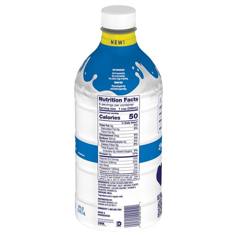 slide 4 of 8, DairyPure Milk 50 Skim Unflavored Milk - 48 fl oz, 48 fl oz