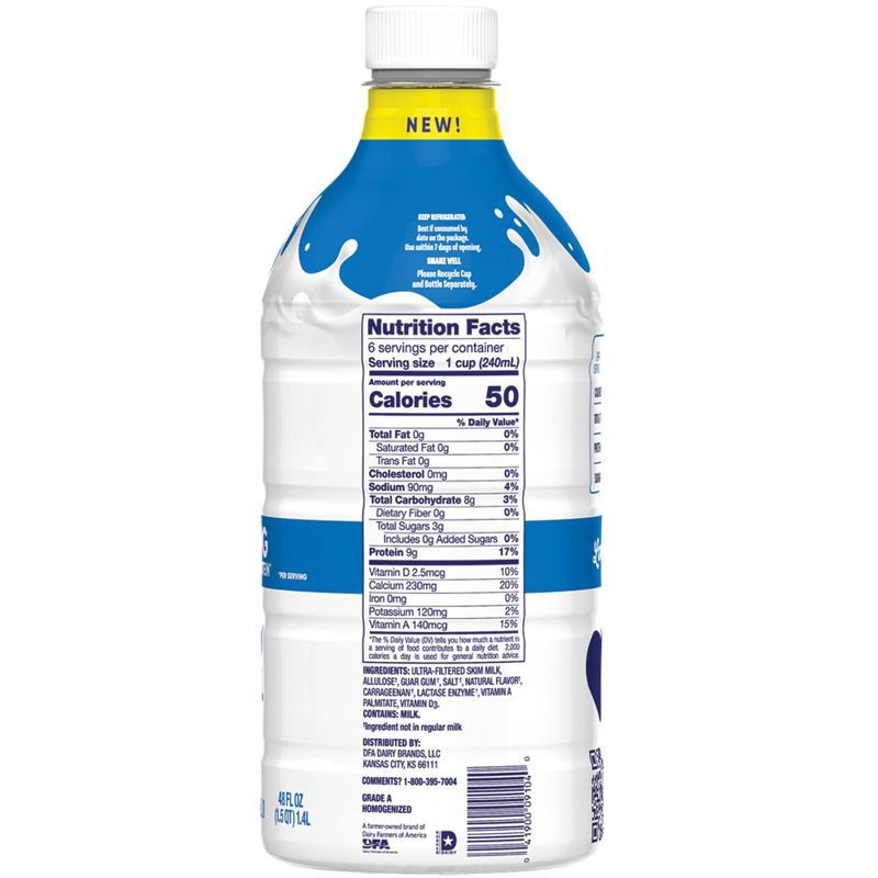 slide 6 of 8, DairyPure Milk 50 Skim Unflavored Milk - 48 fl oz, 48 fl oz