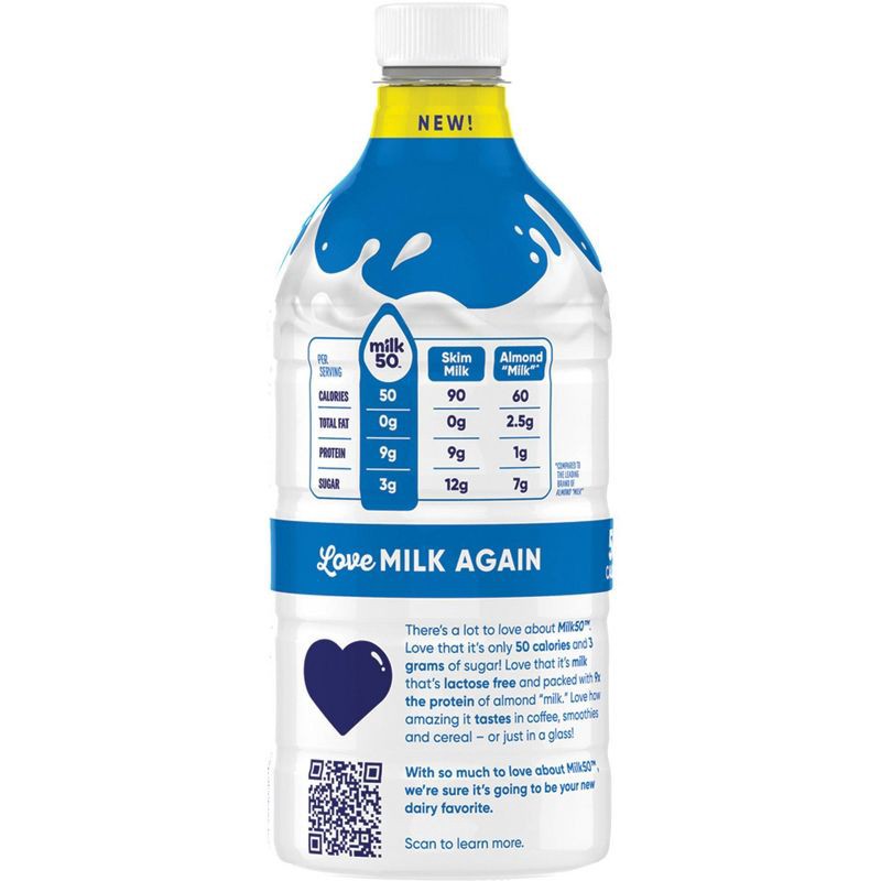 slide 5 of 8, DairyPure Milk 50 Skim Unflavored Milk - 48 fl oz, 48 fl oz
