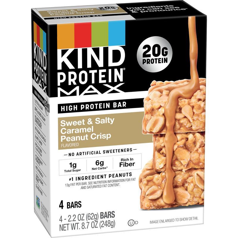 slide 3 of 5, KIND Protein Max Crisp Protein Bars - 8.7oz/4pk, 8.7 oz, 4 ct