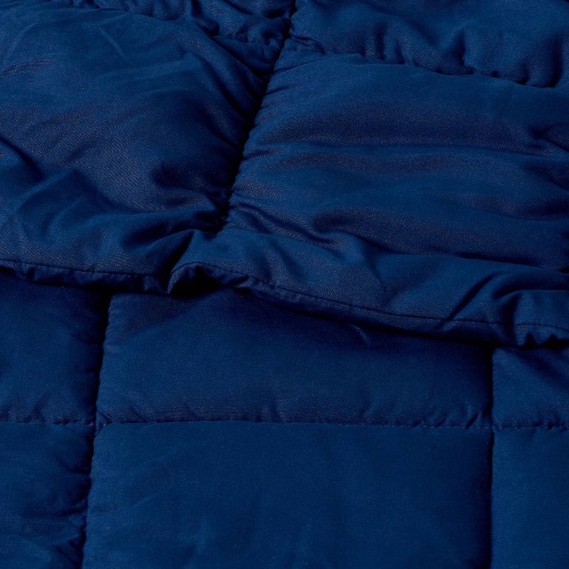slide 3 of 3, Full/Queen Puffer Box Stitch Comforter Navy Blue - Room Essentials™, 1 ct