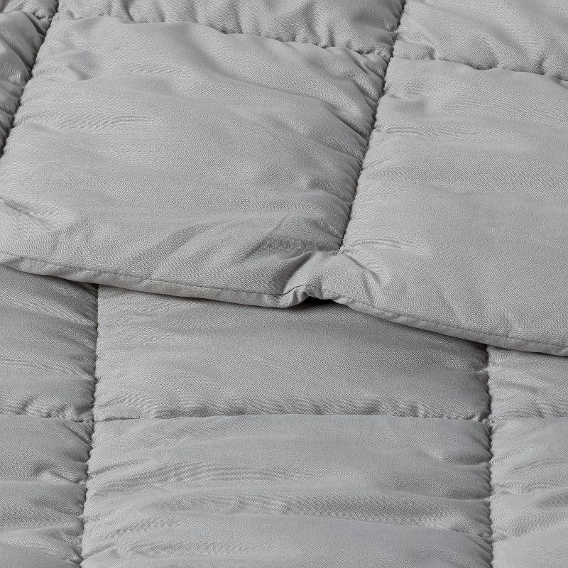 slide 3 of 3, Twin/Twin Extra Long Puffer Box Stitch Comforter Light Gray - Room Essentials™, 1 ct