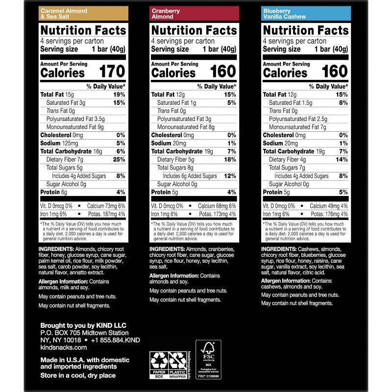 slide 5 of 10, KIND Nutrition Bars Variety Pack - 12ct, 12 ct