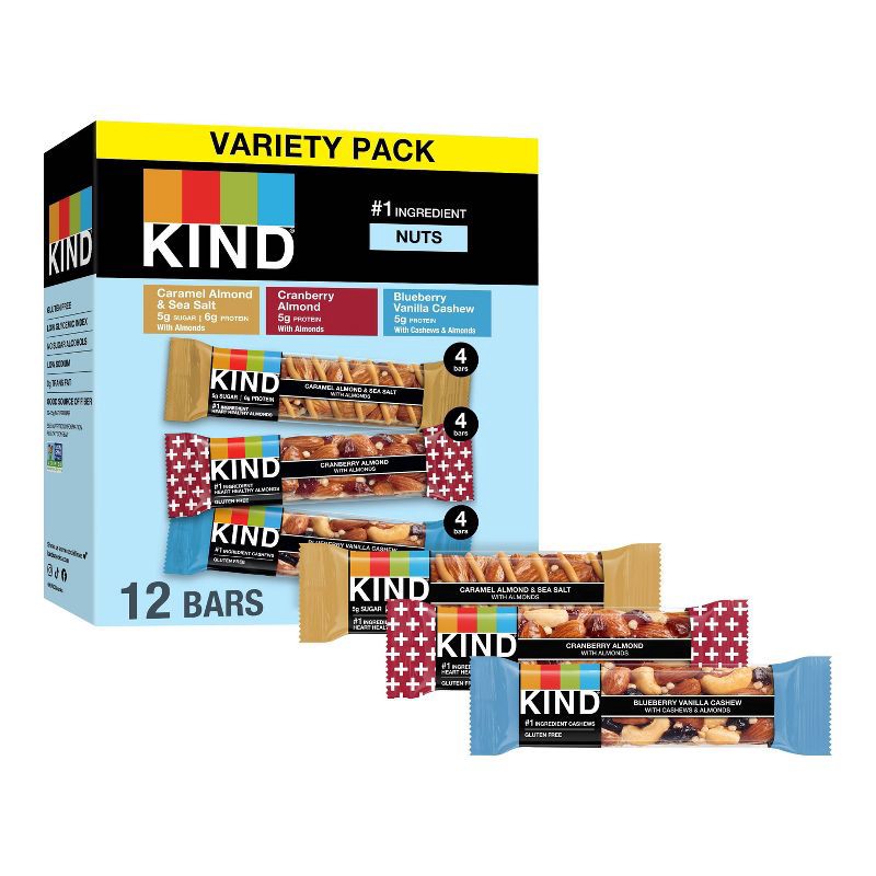 slide 7 of 10, KIND Nutrition Bars Variety Pack - 12ct, 12 ct