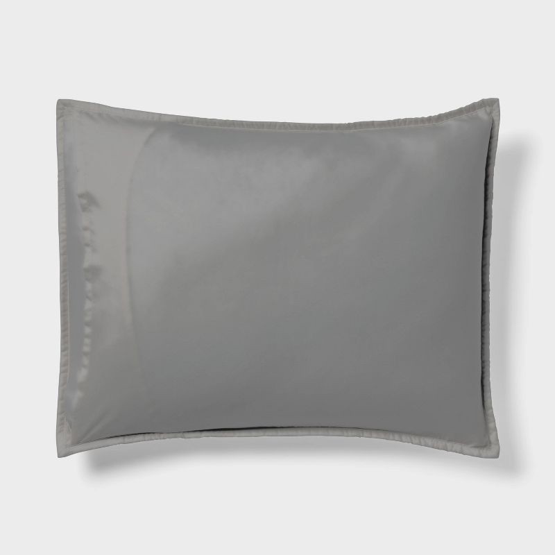 slide 3 of 3, Standard Microfiber Quilt Sham Ivory - Room Essentials™, 1 ct