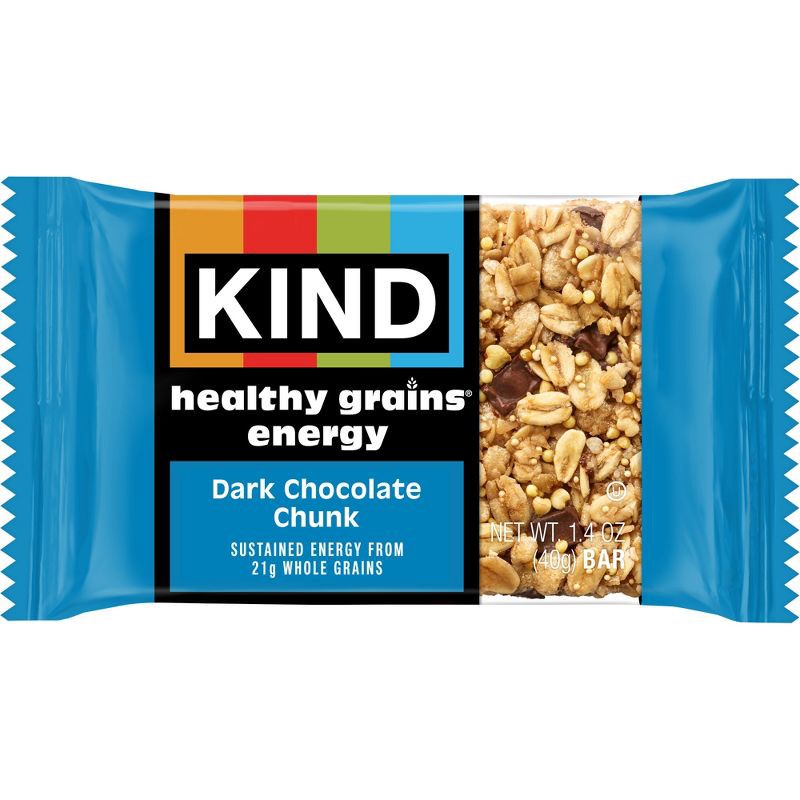 slide 5 of 5, KIND Healthy Grains Energy Dark Chocolate Chunk Protein Bars - 10ct, 10 ct