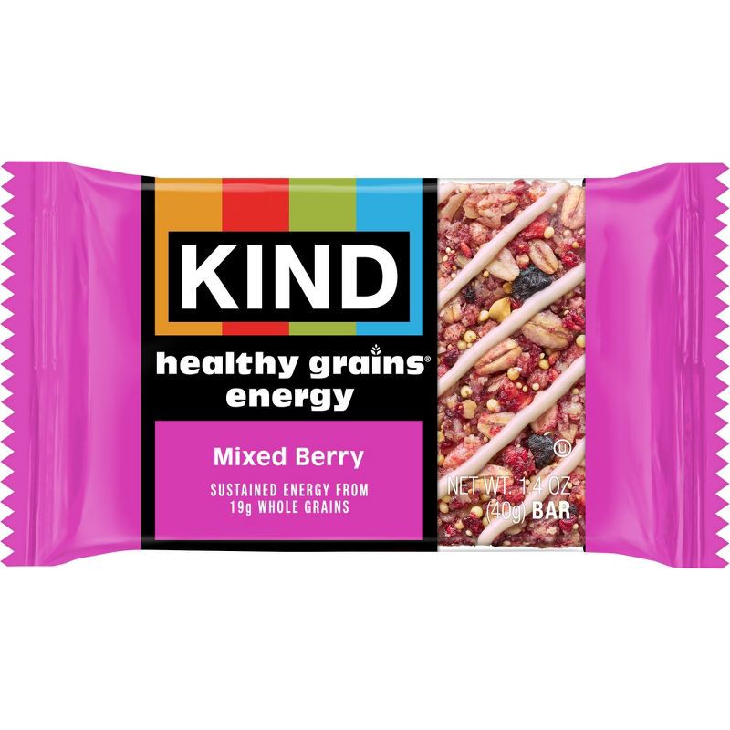 slide 5 of 6, KIND Health Grains Energy Mixed Berry Protein Bars - 5ct, 5 ct