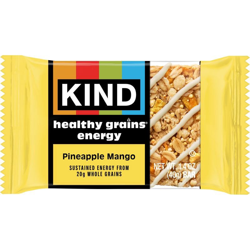 slide 2 of 5, KIND Health Grains Energy Pineapple Mango Protein Bars - 5ct, 5 ct