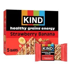 KIND Health Grains Energy Strawberry Banana Protein Bars - 5ct