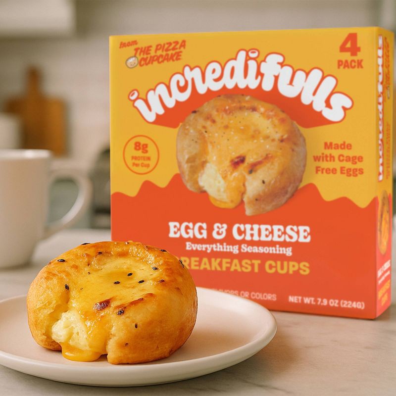 slide 4 of 4, incredifulls Frozen Egg & Cheese Breakfast Cups - 7.9oz/4ct, 7.9 oz, 4 ct