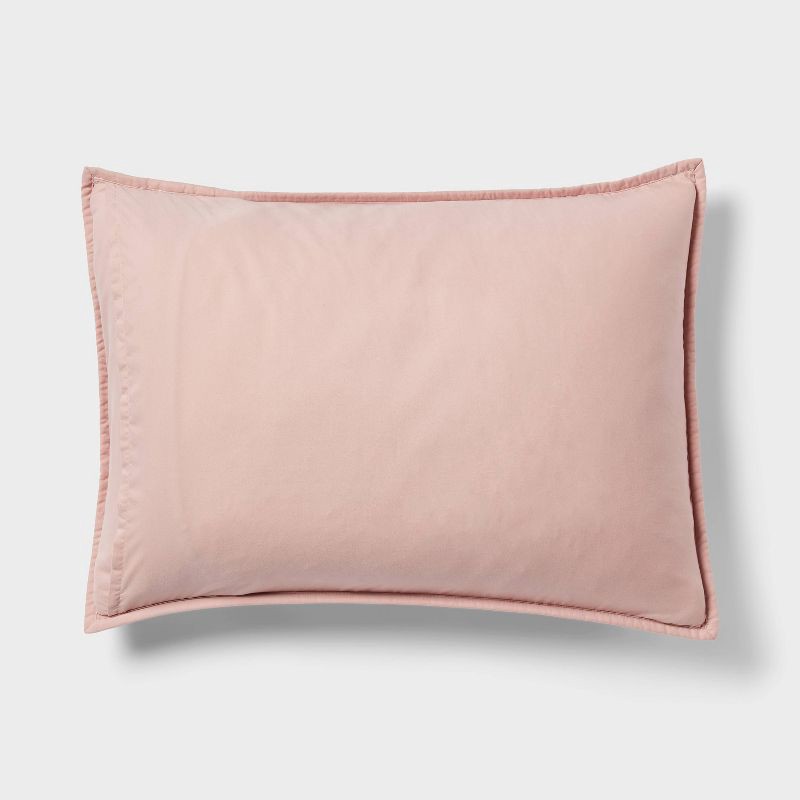 slide 3 of 3, Standard Microfiber Quilt Sham Pink - Room Essentials™, 1 ct