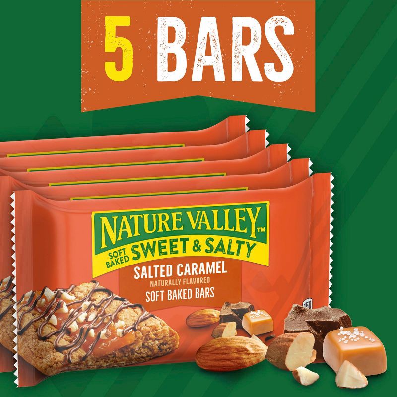 slide 2 of 7, Nature Valley Soft Baked Sweet and Salty Salted Caramels - 5ct, 5 ct