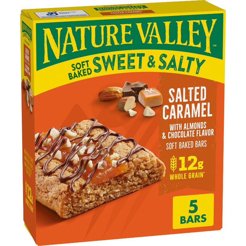 slide 1 of 7, Nature Valley Soft Baked Sweet and Salty Salted Caramels - 5ct, 5 ct