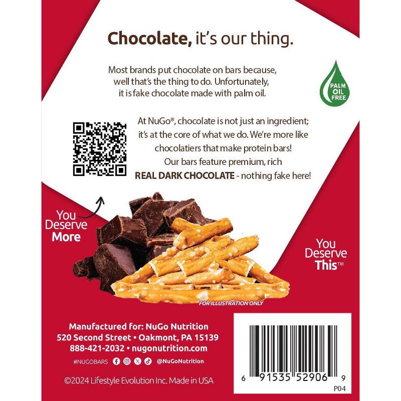 slide 2 of 6, NuGo Nutrition Chocolate Pretzel Bars - 10.56oz/6ct, 10.56 oz, 6 ct
