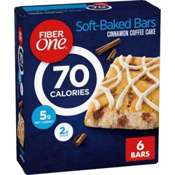 Fiber One Cinnamon Coffee Cake Soft Baked Snack Bars - 6ct