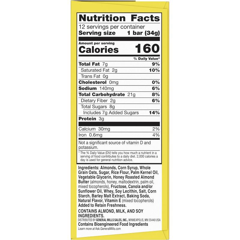 slide 4 of 5, Nature Valley Almond Snack Bars Value Pack - 14.4oz/12ct, 12 ct; 14.4 oz