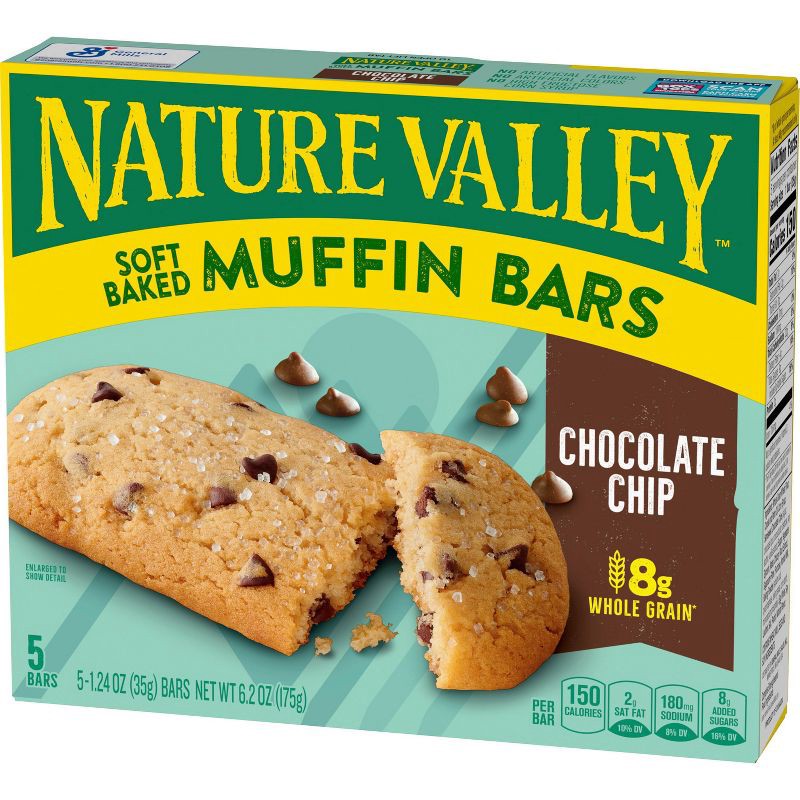 slide 3 of 5, Nature Valley Soft Baked Chocolate Chip Muffin Bars - 5ct, 5 ct