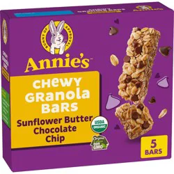 Annie's Chewy Granola Bars Sunflower Butter Chocolate Chip - 5ct