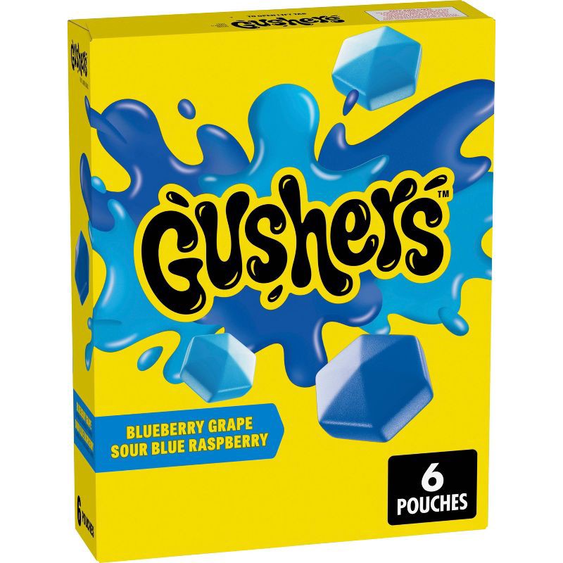 slide 1 of 10, Fruit Gushers Fruit Snacks Blueberry Grape Sour Blue Raspberry - 4.8oz/6ct, 4.8 oz, 6 ct