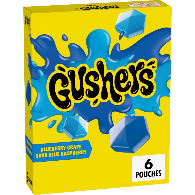 slide 1 of 10, Fruit Gushers Fruit Snacks Blueberry Grape Sour Blue Raspberry - 4.8oz/6ct, 4.8 oz, 6 ct