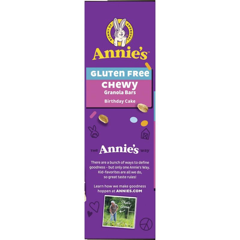 slide 5 of 5, Annie's Gluten Free Chewy Granola Snack Bars Birthday Cake - 5ct, 5 ct