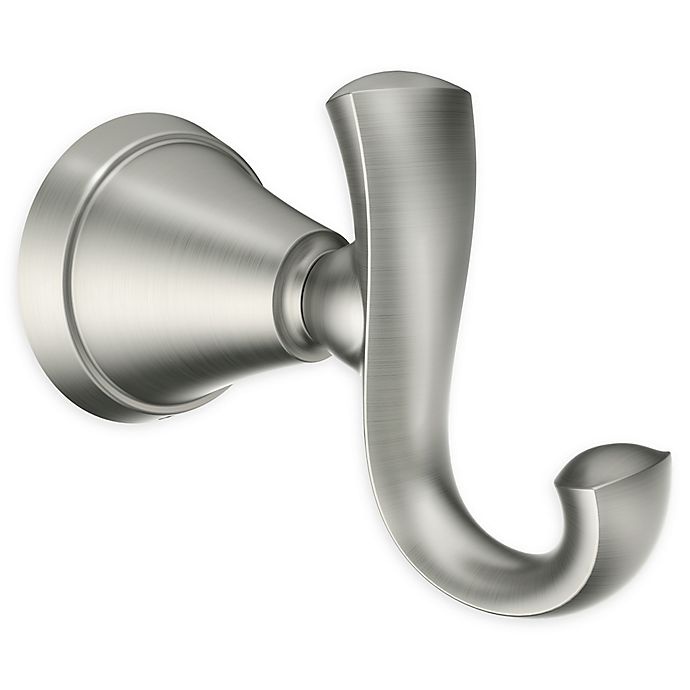 slide 1 of 1, Moen Tiffin Robe Hook with with Press & Mark - Brushed Nickel, 1 ct