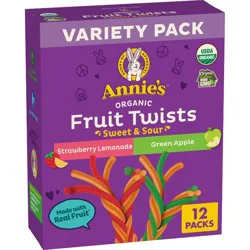 Annie's Organic Sweet & Sour Twists Fruit Snacks - 7.68oz/12ct