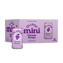 OLIPOP Mini's Classic Grape Soda - 6pk/7.5 fl oz Cans