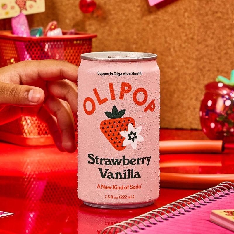 slide 5 of 7, OLIPOP Mini's Strawberry Vanilla Soda - 6pk/7.5 fl oz Cans, 6 ct; 7.5 fl oz