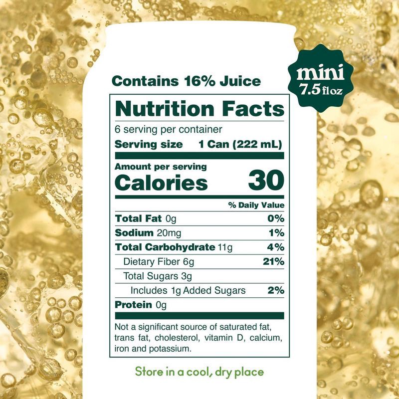 slide 3 of 6, OLIPOP Mini's Ginger Ale Soda - 6pk/7.5 fl oz Cans, 6 ct; 7.5 fl oz