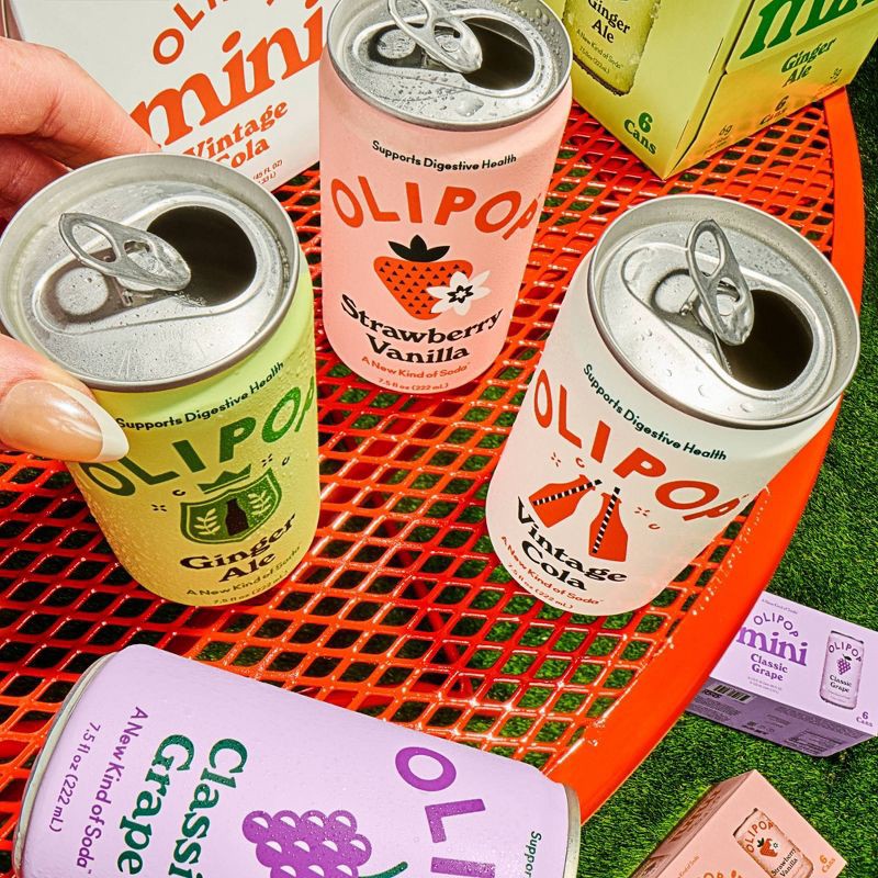 slide 5 of 6, OLIPOP Mini's Ginger Ale Soda - 6pk/7.5 fl oz Cans, 6 ct; 7.5 fl oz