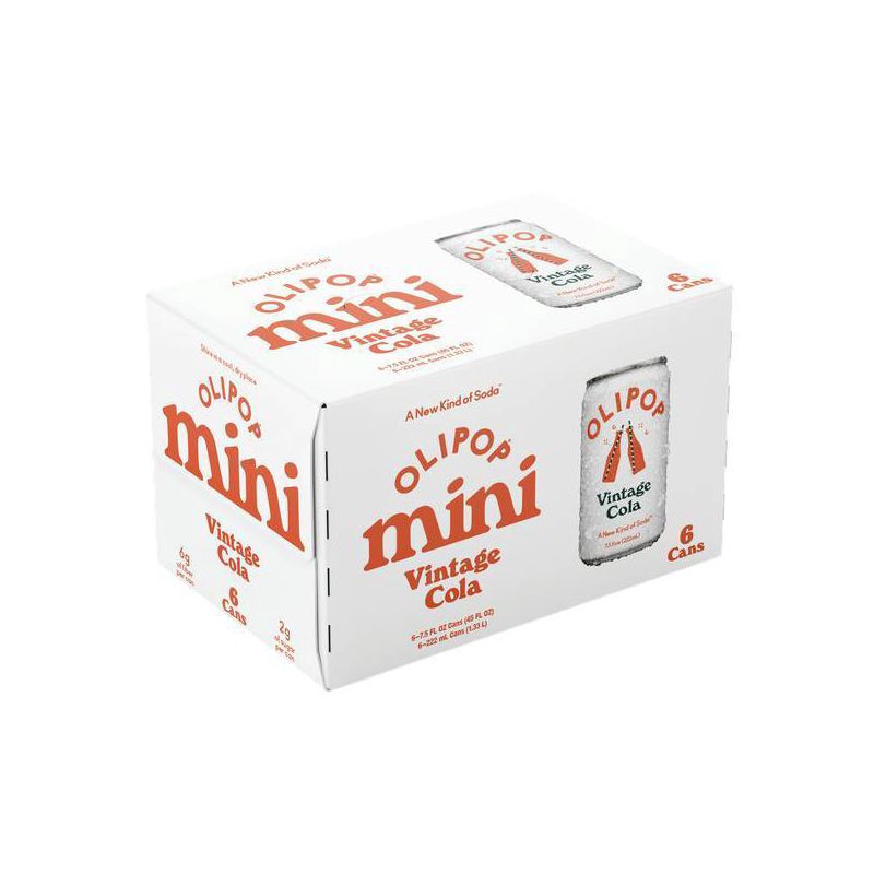 slide 4 of 7, OLIPOP Mini's Vintage Cola Soda - 6pk/7.5 fl oz Cans, 6 ct; 7.5 fl oz