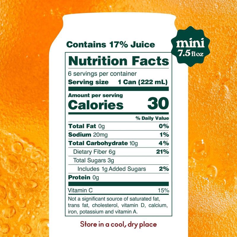 slide 3 of 6, OLIPOP Mini's Orange Cream Vs Creamsicle Soda - 6pk/7.5 fl oz Cans, 6 ct; 7.5 fl oz