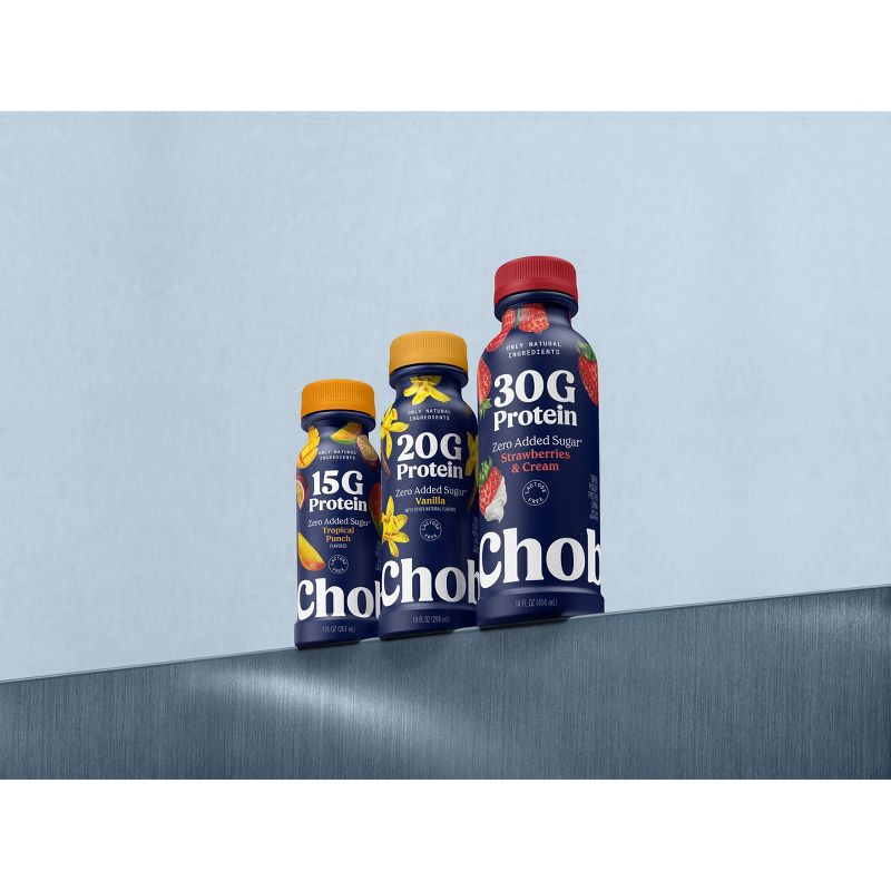 slide 10 of 10, Chobani 30g Protein Strawberries and Cream Greek Probiotic Yogurt Drink - 30g Protein 14 fl oz, 30 gram, 30 gram, 14 fl oz