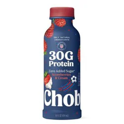 Chobani 30g Protein Strawberries and Cream Greek Probiotic Yogurt Drink - 30g Protein 14 fl oz