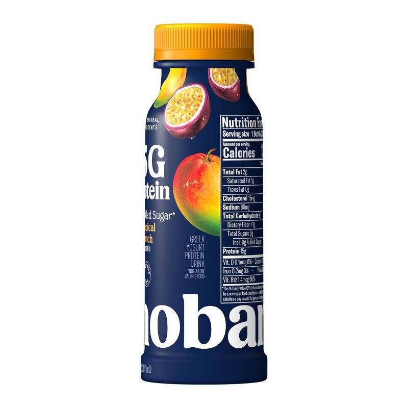 slide 4 of 9, Chobani 15g Tropical Punch Greek Yogurt Drink - 7 fl oz, 15 gram, 7 fl oz