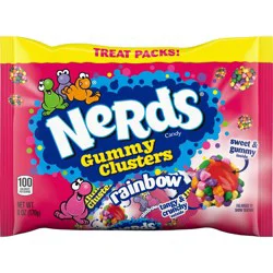 Nerds Gummy Clusters Trick or Treat Size Halloween Candy Laydown Bag - 6oz