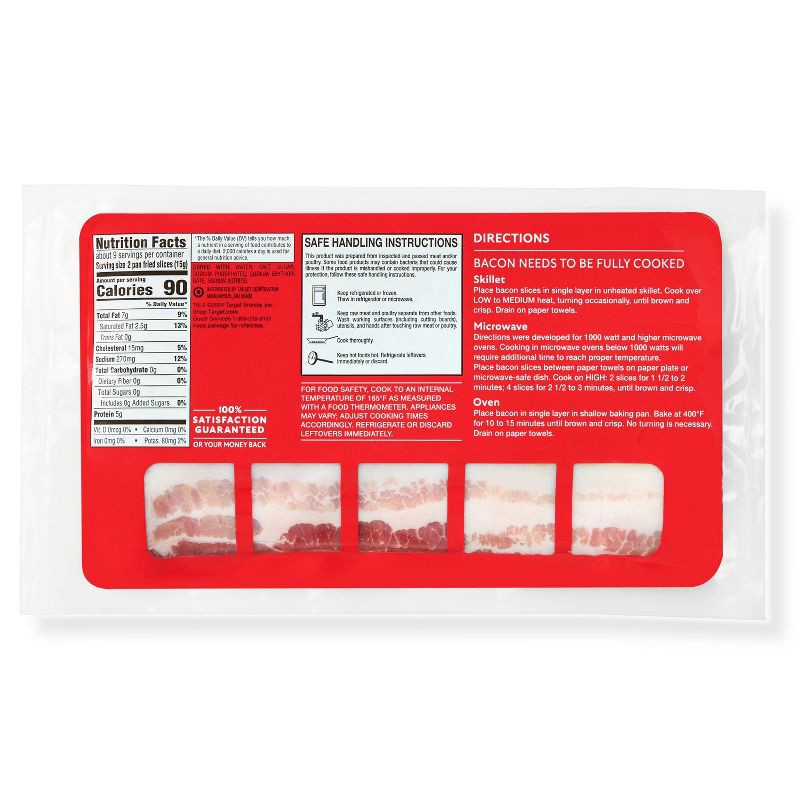 slide 2 of 3, Hardwood Smoked Classic Cut Bacon - 16oz - Market Pantry™, 16 oz