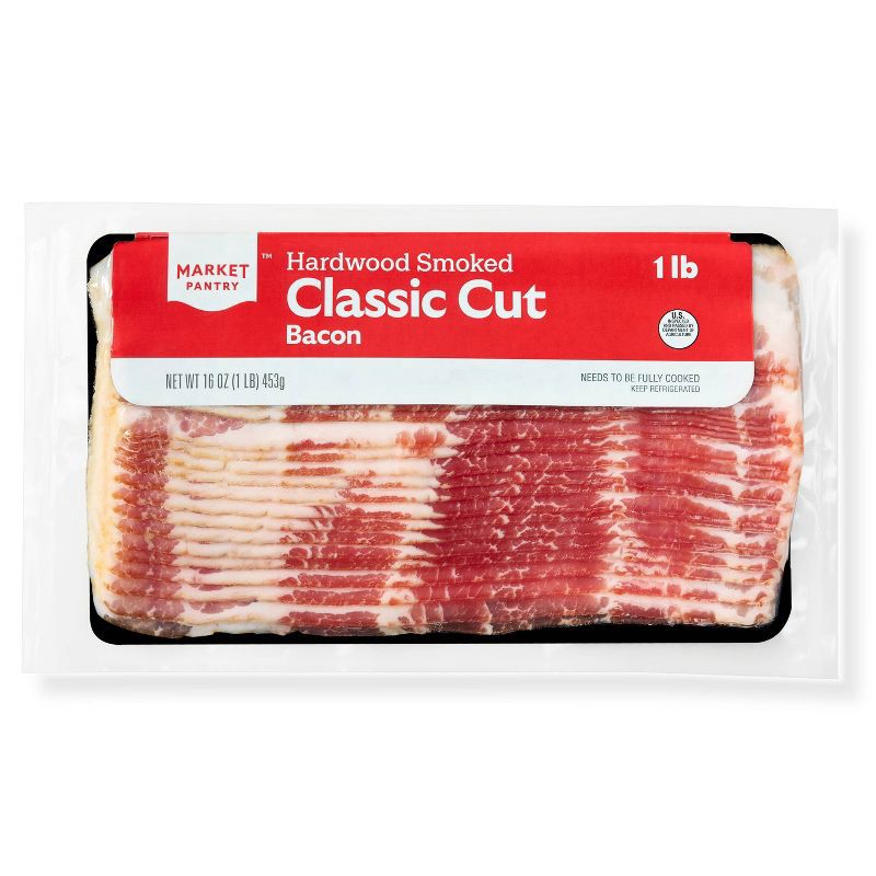 slide 1 of 3, Hardwood Smoked Classic Cut Bacon - 16oz - Market Pantry™, 16 oz